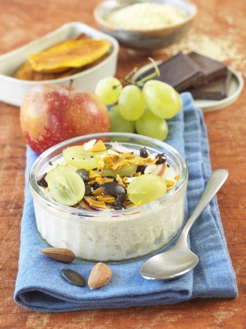 Porridge au tahin et chocolat