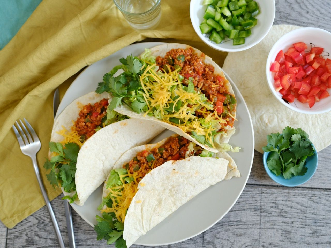 Tortillas au haché végétal par Tossolia